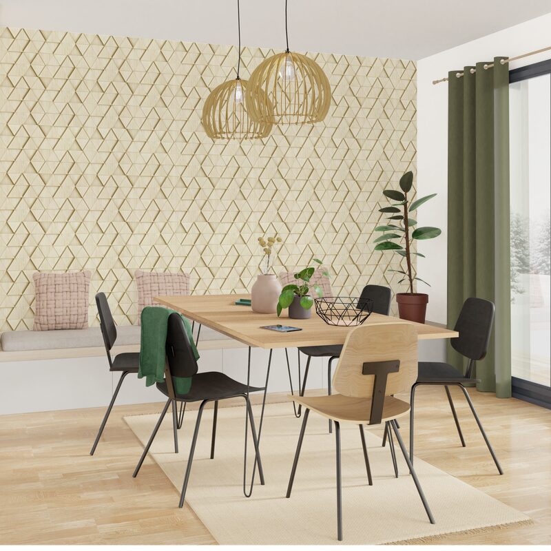 Papier peint intissé MITSUKI coloris sable beige