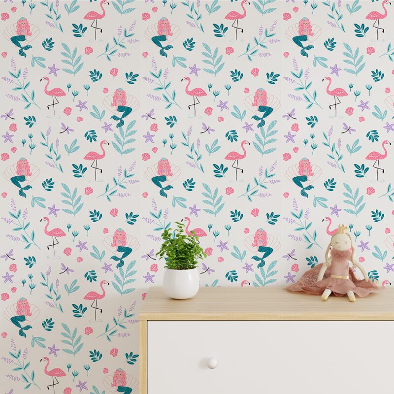 Papier peint intissé SIRENINA coloris multicolore
