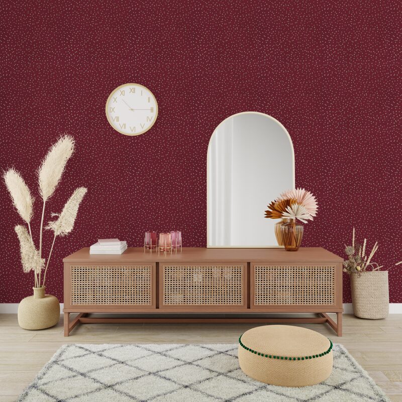Papier peint intissé ISHAN coloris rosewood