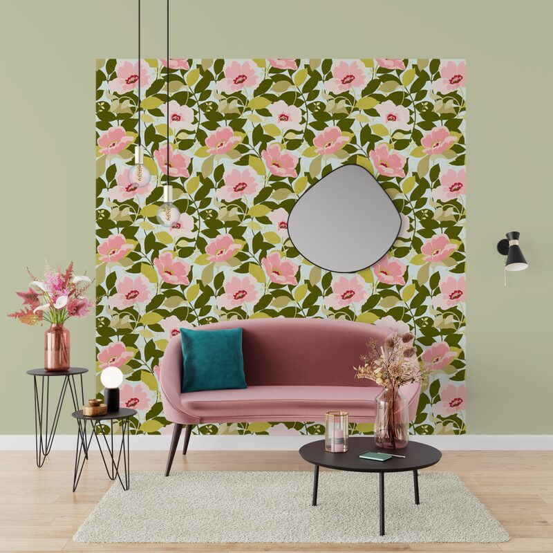 Papier peint intissé CASSIA coloris multicolore