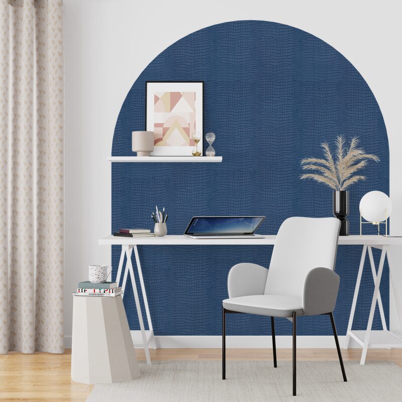 Papier peint intissé VASCO coloris bleu nuit