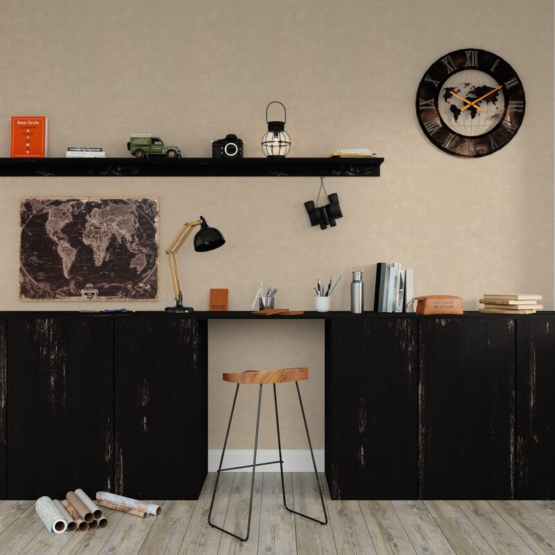 Papier peint intissé RAVENNE coloris saumon
