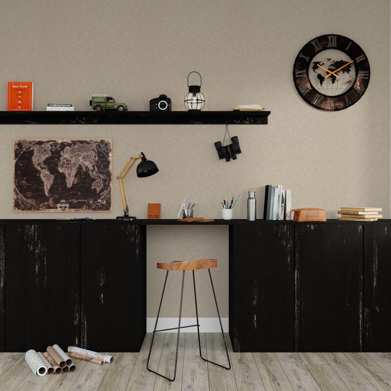 Papier peint intissé AKTEA coloris taupe