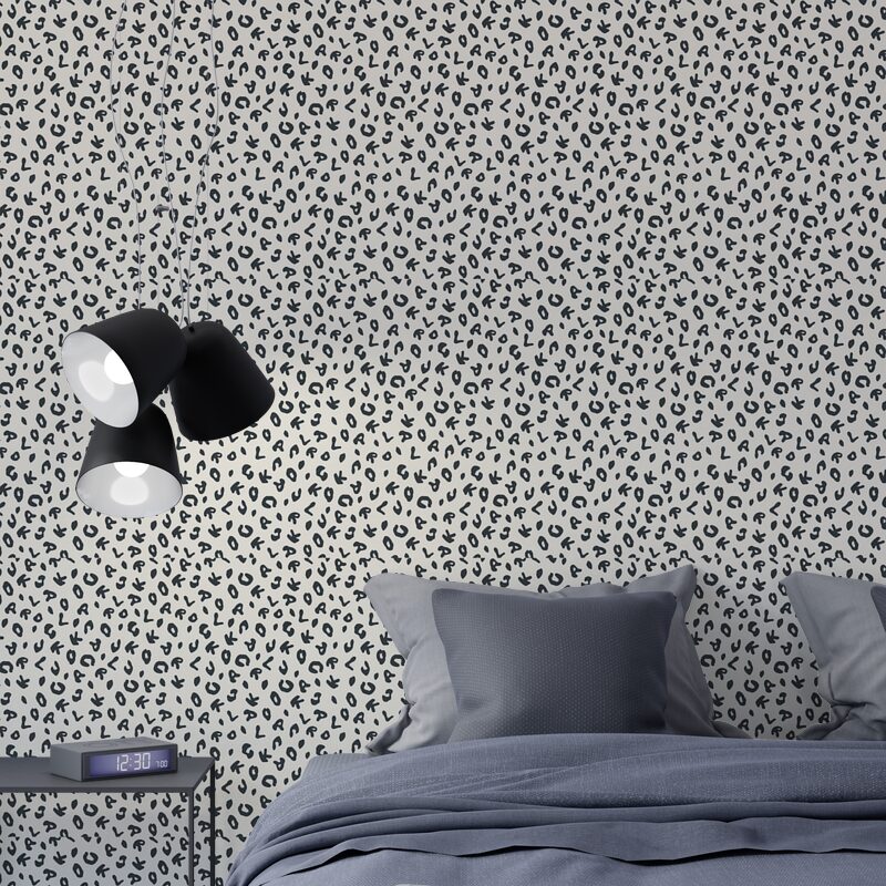 Papier peint intissé KARL LAGERFELD LEOPARD coloris noir
