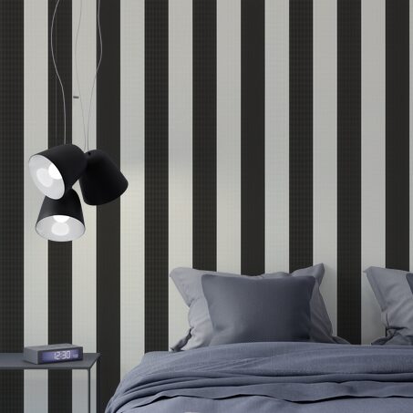 Papier peint intissé KARL LAGERFELD STRIPES coloris noir