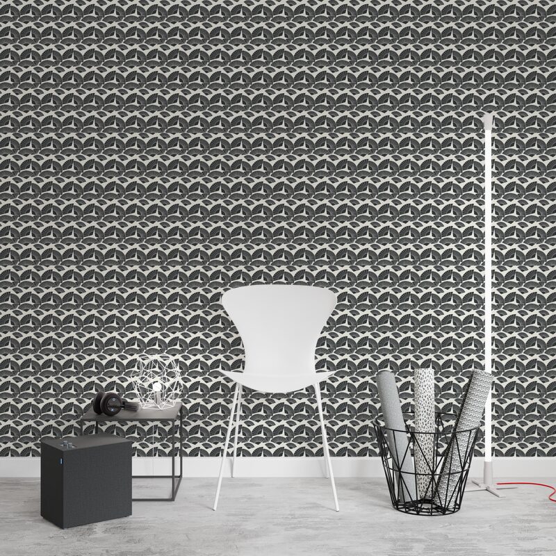 Papier peint intissé KARL LAGERFELD FAN coloris noir