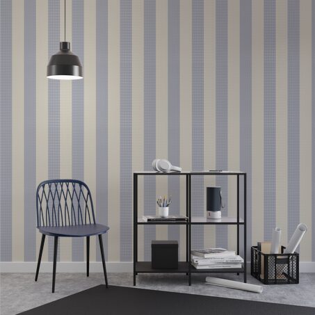 Papier peint intissé KARL LAGERFELD STRIPES coloris gris moyen