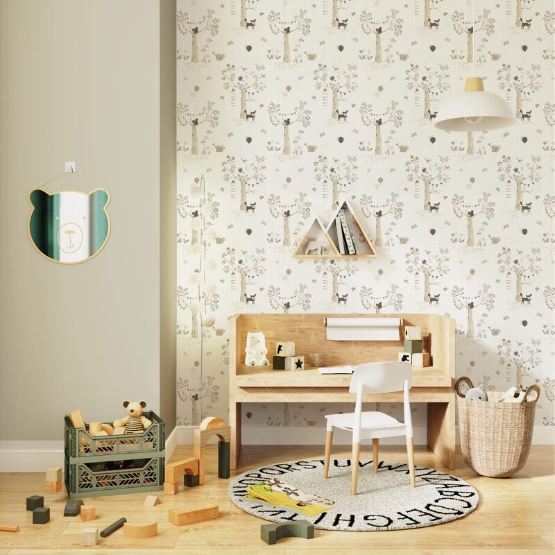Papier peint FOREST DREAM coloris écru