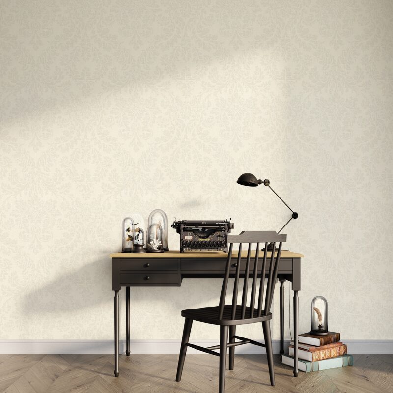 Papier peint intissé FLORENTINE ORNEMENT coloris écru