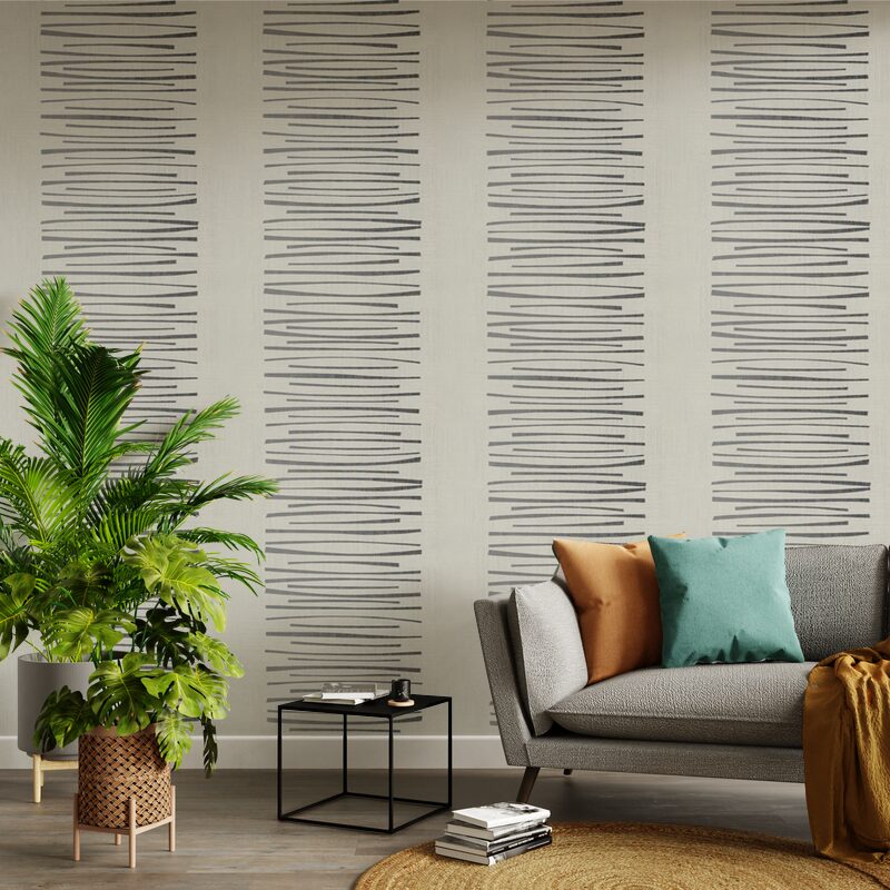 Papier peint intissé LIBERTA coloris gris de lin