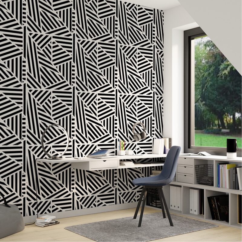 Papier peint intissé HARRY coloris noir