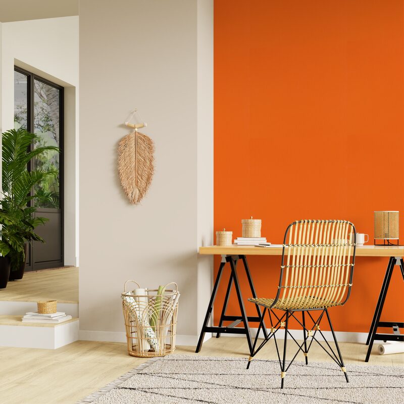 Papier peint intissé NUNCA coloris mandarine
