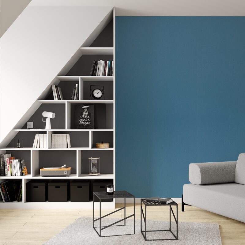 Papier peint intissé NEW INFINITY coloris bleu baltique