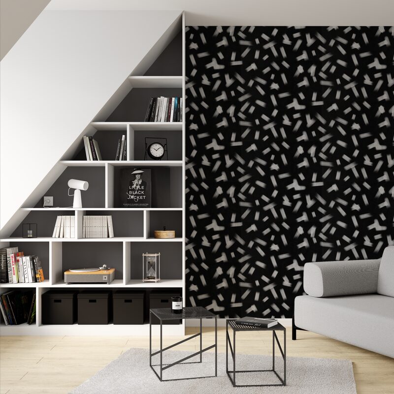 Papier peint intissé TOMORROW coloris noir