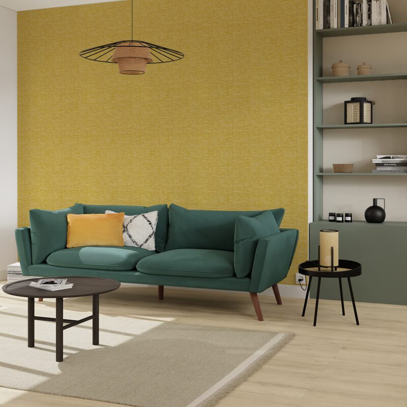 Papier peint intissé ANAKAO coloris jaune ocre