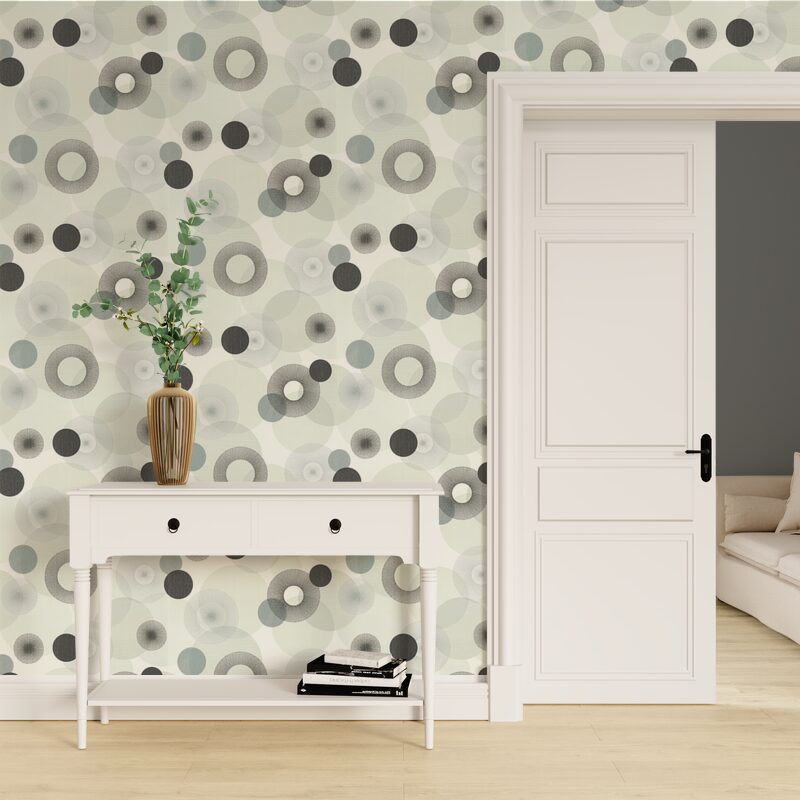 Papier peint intissé SPIRUS coloris gris moyen