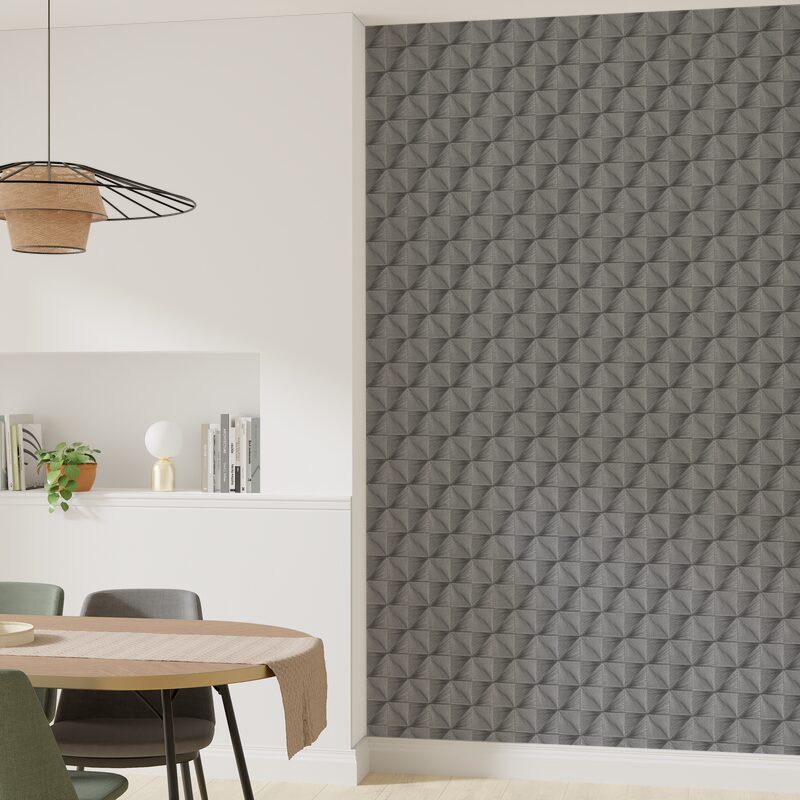 Papier peint intissé STELLAR coloris gris acier