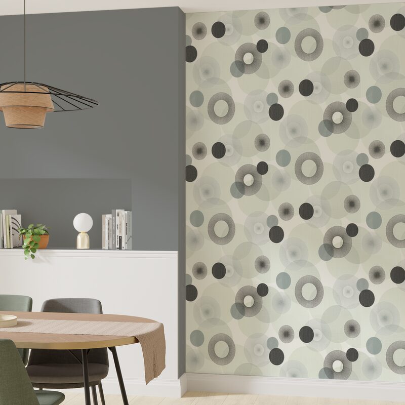 Papier peint intissé SPIRUS coloris gris moyen