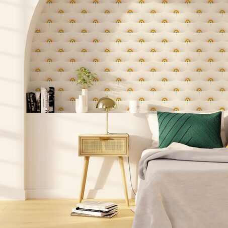 Papier peint intissé FELICIE coloris blanc