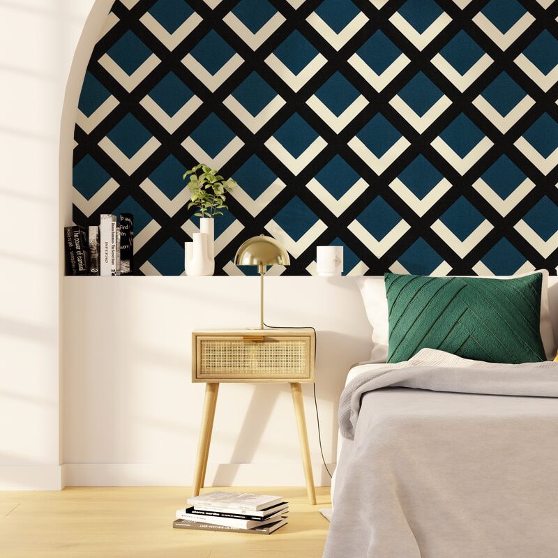 Papier peint intissé FLORENTINE CLAUSTRA coloris bluestone