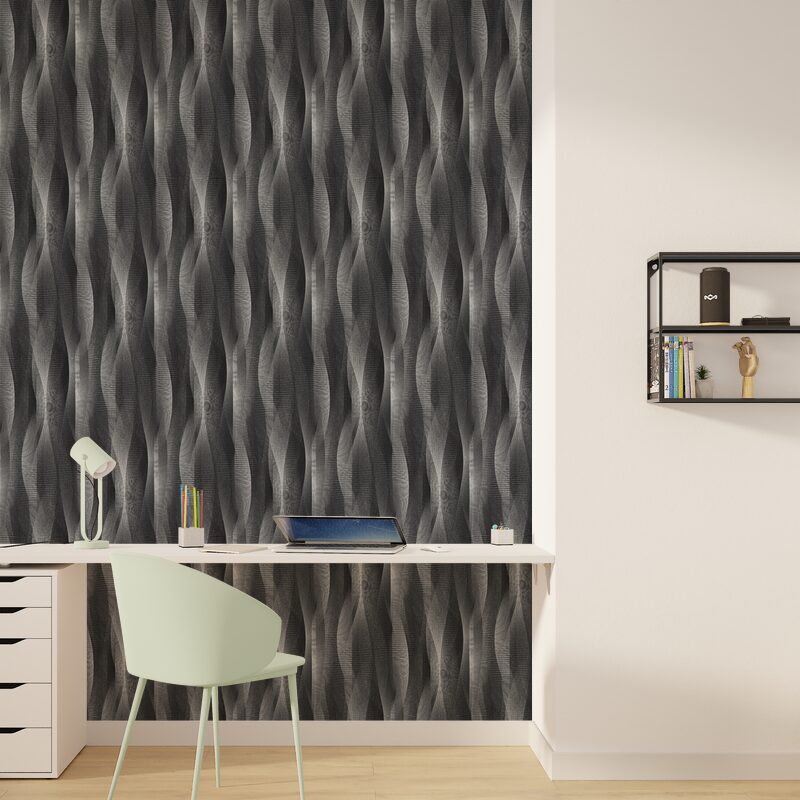 Papier peint intissé EZRA coloris argent