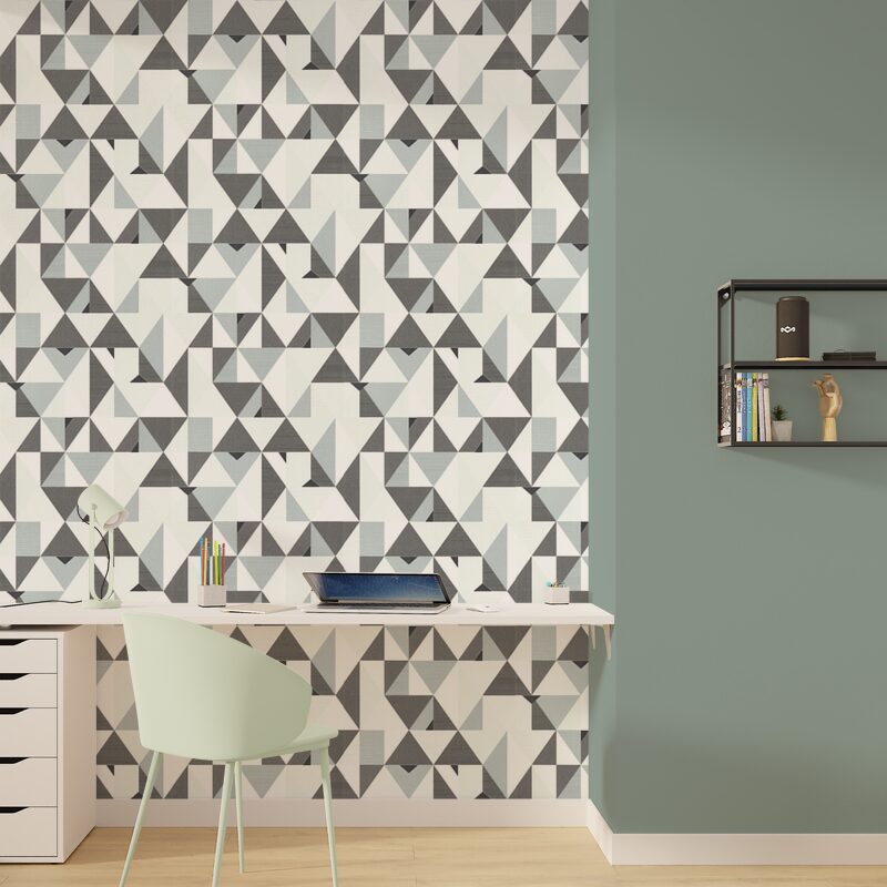 Papier peint intissé NEOS coloris gris moyen