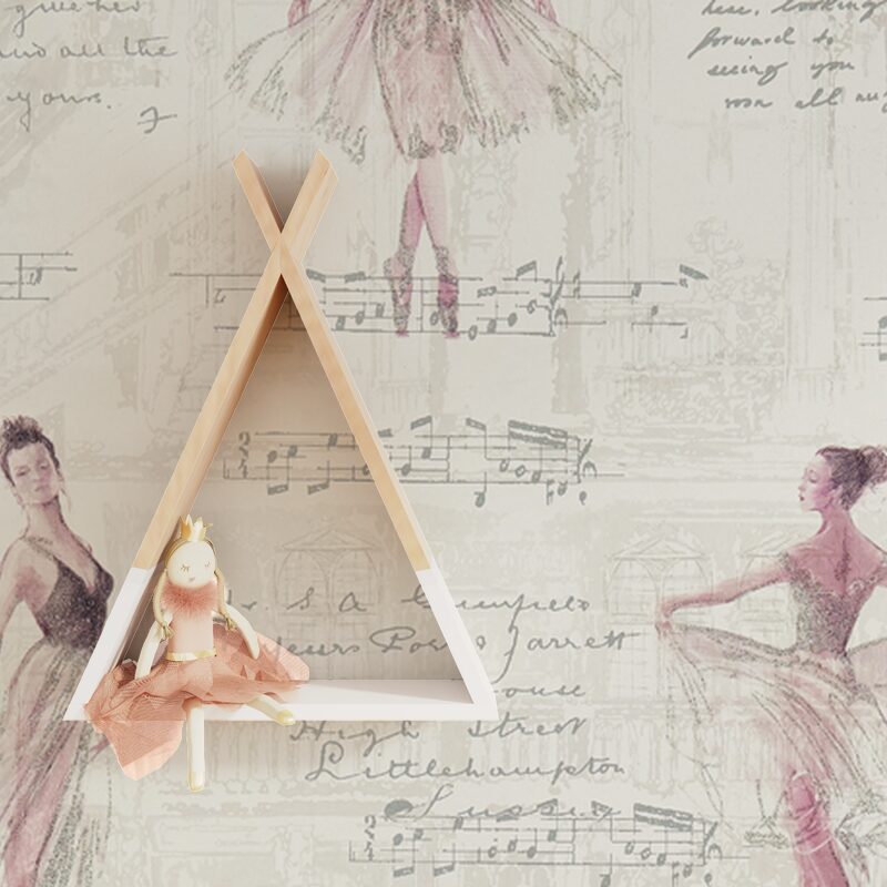 Papier peint PIROUETTE coloris blanc