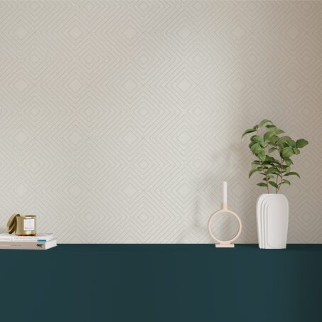 Papier peint vinyle ELENOR coloris blanc