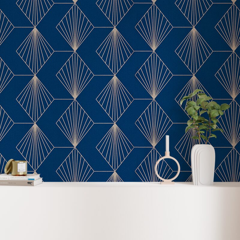 Papier peint intissé GATSBY coloris bleu marine