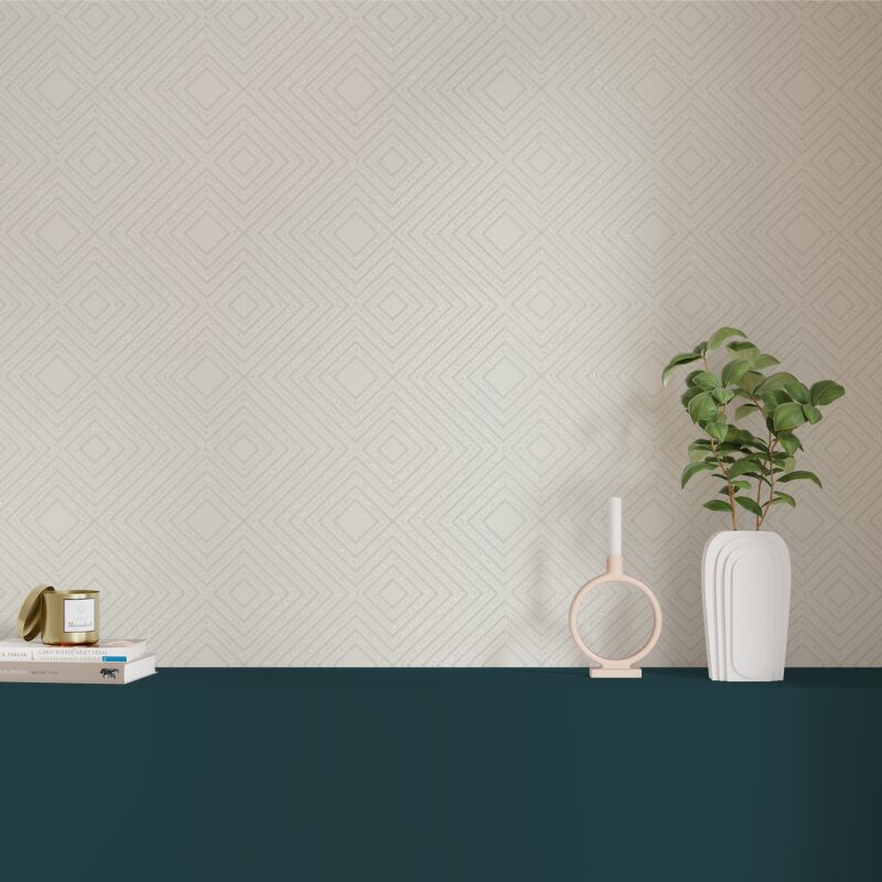 Papier peint vinyle ELENOR coloris blanc