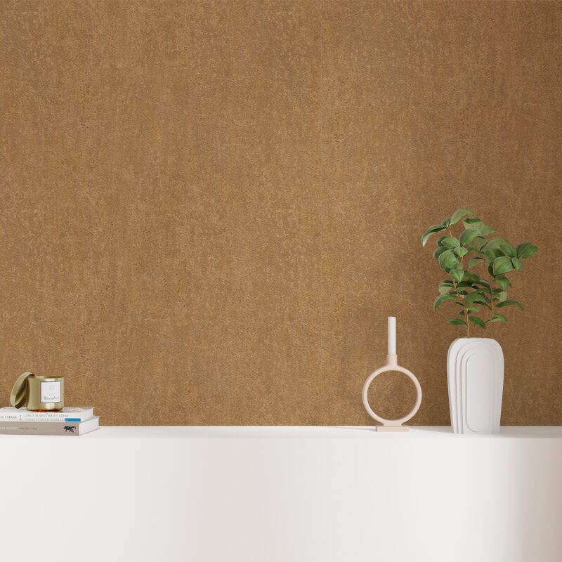 Papier peint intissé YSÉE coloris mordoré