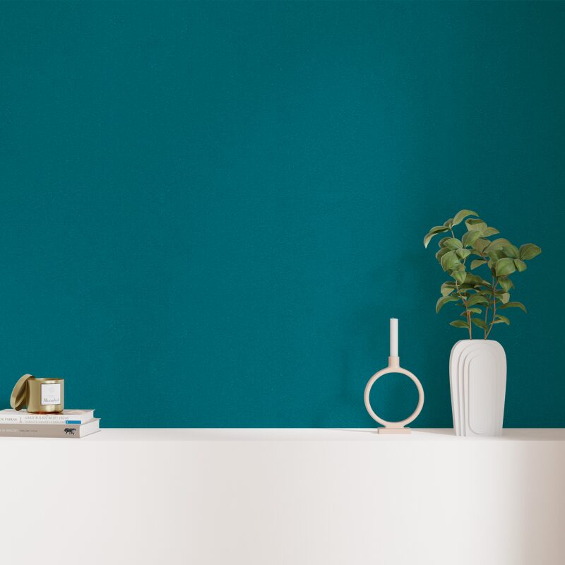 Papier peint intissé PALAZZO coloris bleu paon