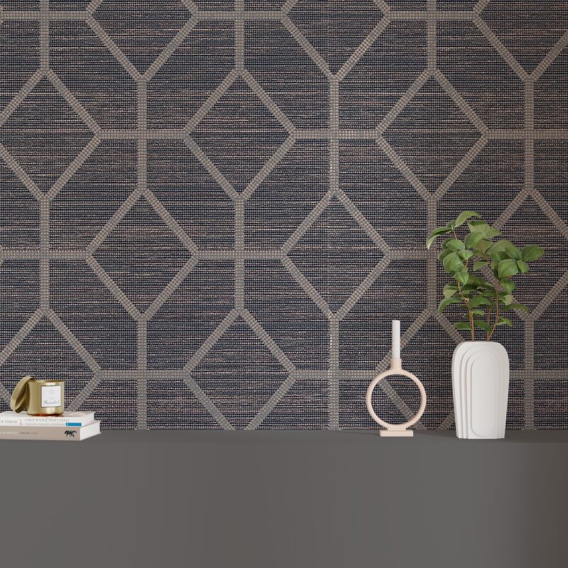 Papier peint intissé KHAN DESIGN coloris gris moyen