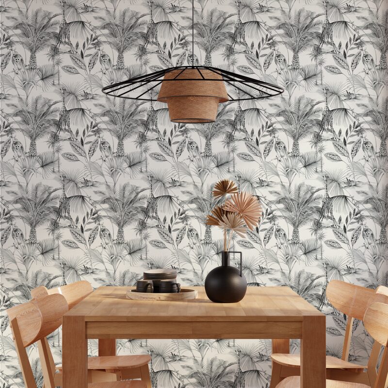 Papier peint intissé KALAHARI coloris blanc