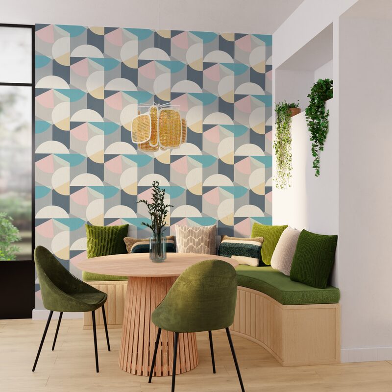 Papier peint intissé INGA coloris multicolore