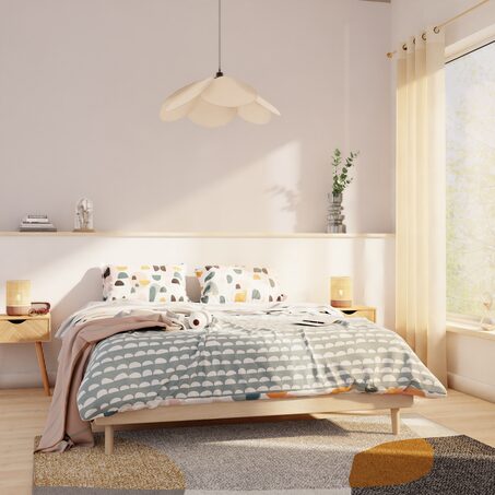 Papier peint intissé OPAL coloris blanc coton