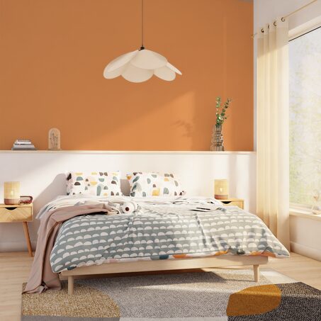 Papier peint intissé OPAL coloris melon