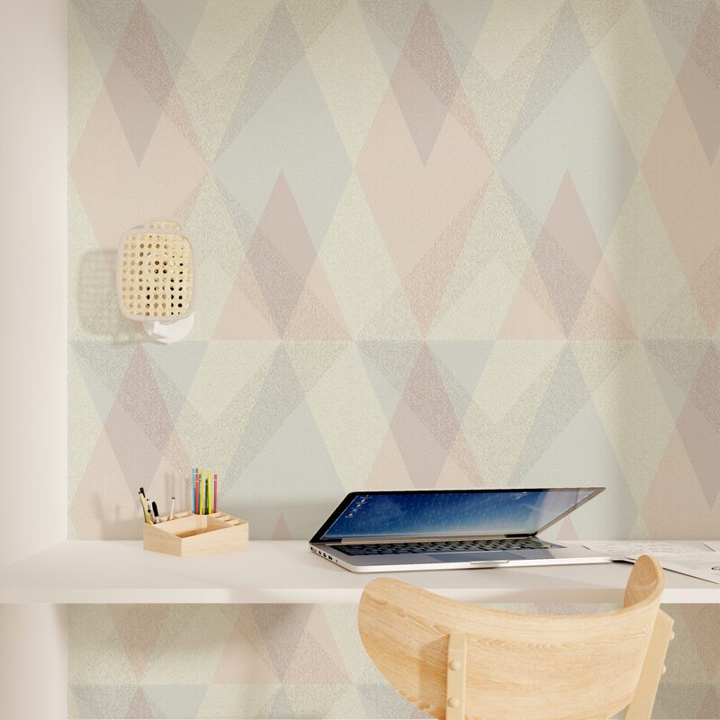 Papier peint intissé NUANCES DESIGN coloris rose pastel