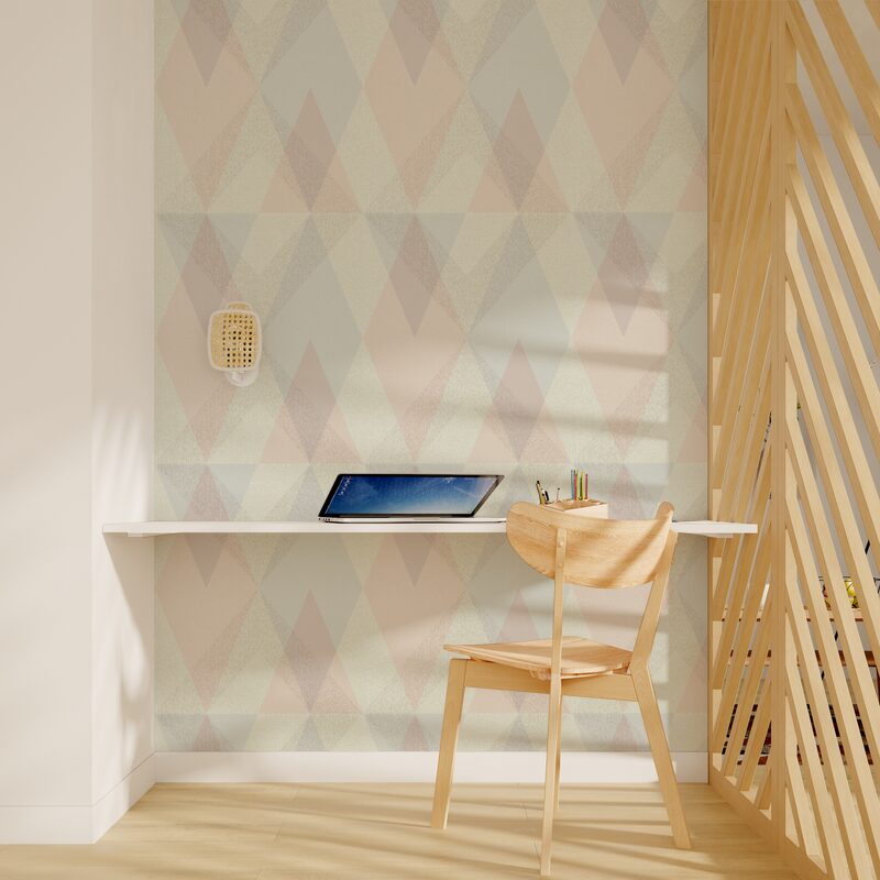 Papier peint intissé NUANCES DESIGN coloris rose pastel