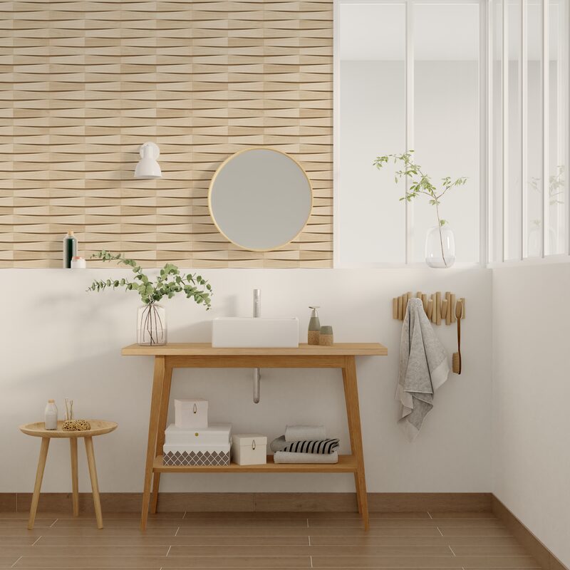 Papier peint intissé YOKO coloris beige