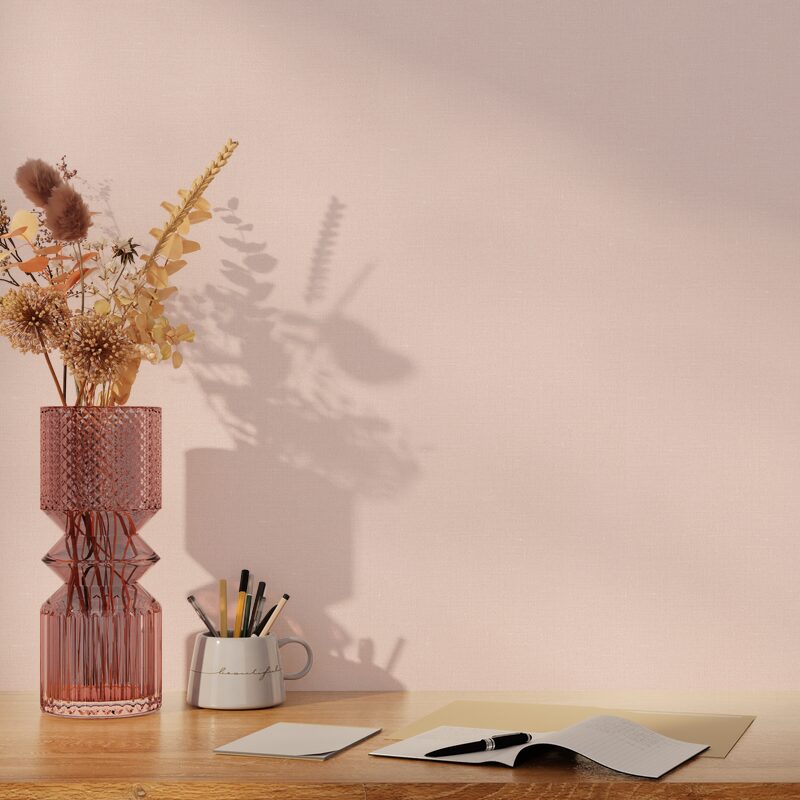 Papier peint intissé LAZY BY E. RIVASSOUX coloris rose pastel