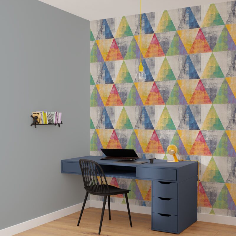 Papier peint intissé MELVIN coloris multicolore