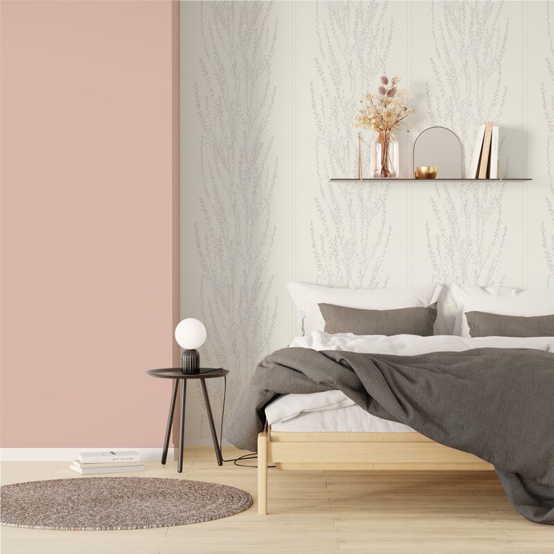 Papier peint intissé SOPHIA coloris rose pastel