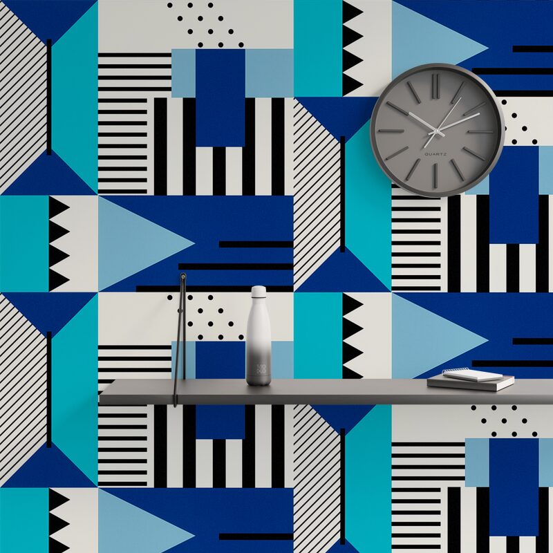 Papier peint intissé UNION LANE coloris bleu jeans