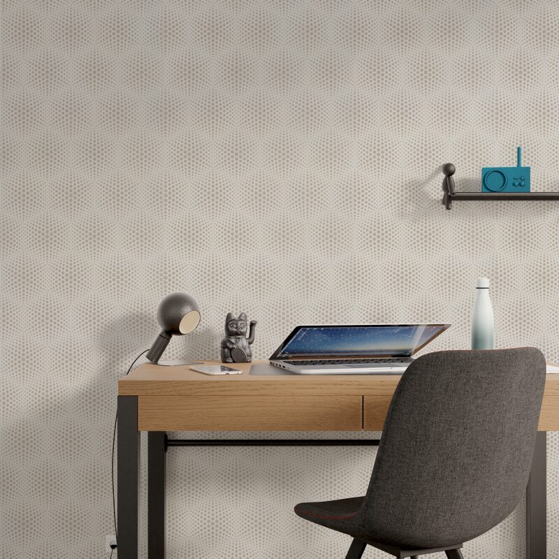 Papier peint intissé ILLUSION 3D coloris blanc