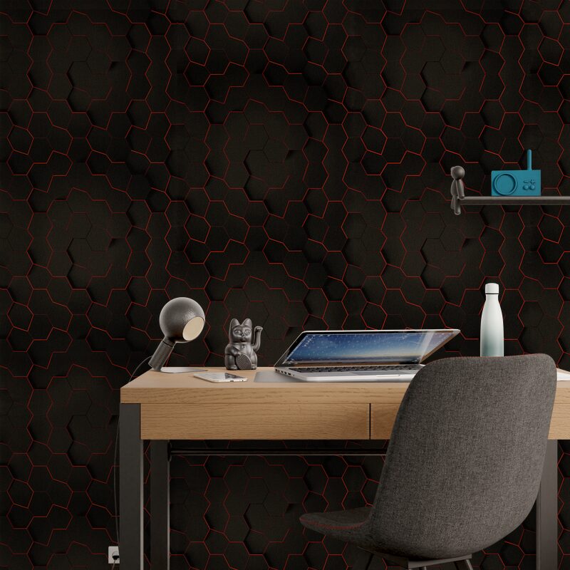 Papier peint intissé HALLEY coloris noir