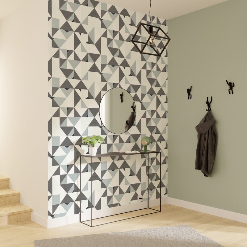 Papier peint intissé NEOS coloris gris moyen