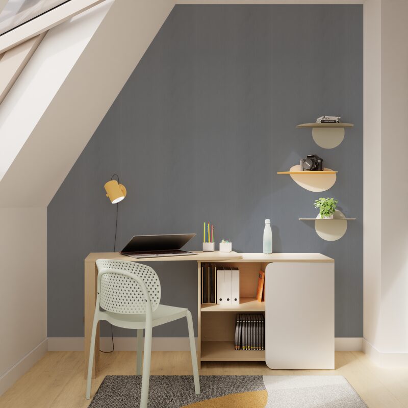 Papier peint intissé NEW INFINITY coloris gris souris