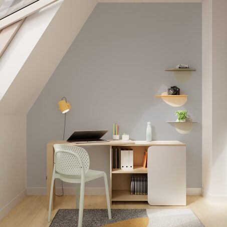Papier peint intissé OPAL coloris gris galet