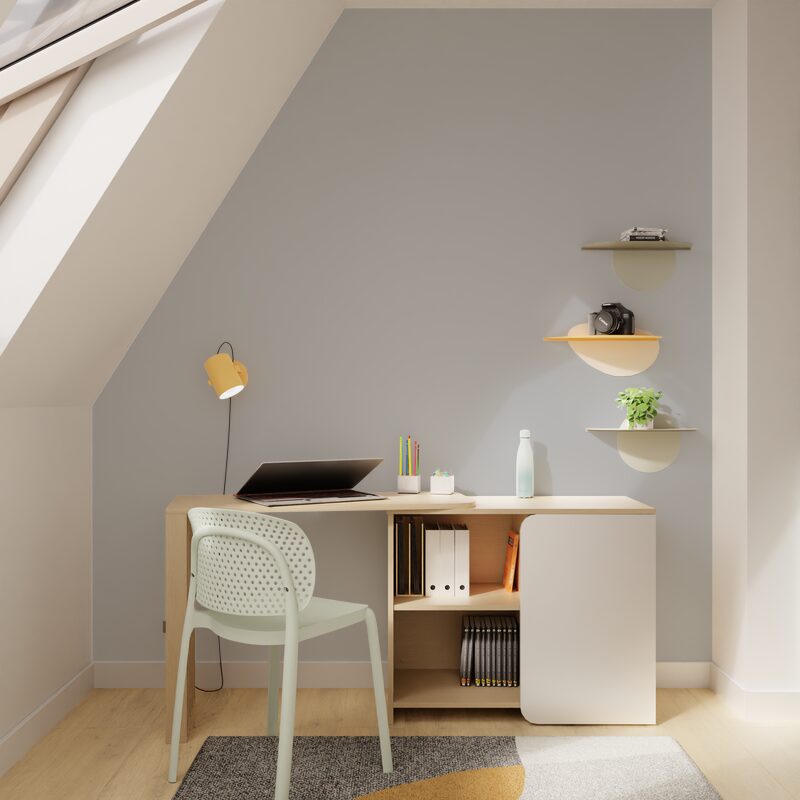 Papier peint intissé OPAL coloris gris galet